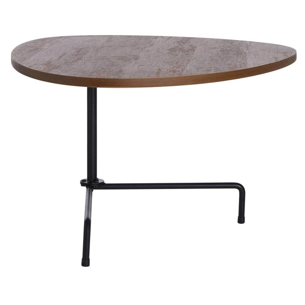 Bauhaus Influence Walnut & Black Metal Tripod Coffee Table