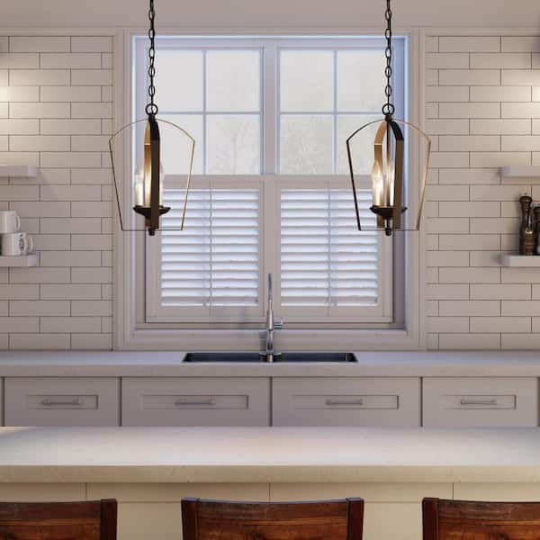 Gather Collection 10 in. 3-Light Antique Bronze Foyer Pendant