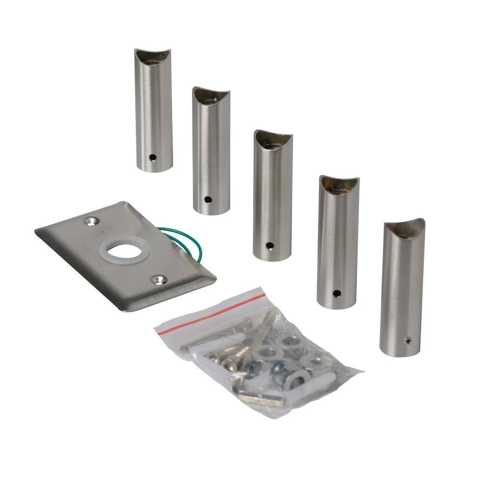 Polished Stainless Steel 5-Bar Wall Mounted Electric Towel Warmer