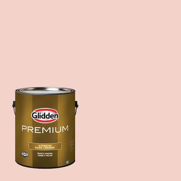 Glidden Premium 1 gal. PPG1066-3 Cool Canteloupe Flat Exterior Latex Paint