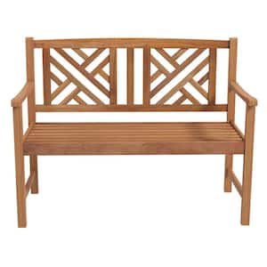 48 in. 2-Person Acacia Wood Outdoor Bench