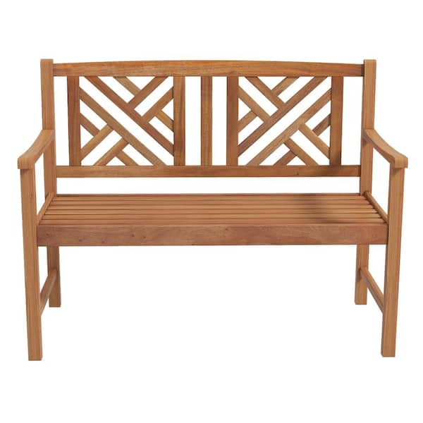 SUNRINX 48 in. 2-Person Acacia Wood Outdoor Bench
