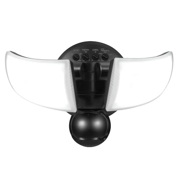 21-Watt 2000 Lumen 240° Black Motion Sensing Integrated LED Flood Light