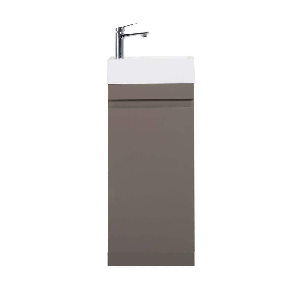 18.1 in. W x 10.2 in. D x 36.6 in. H Sink Floating Bath Vanity in Space Gre