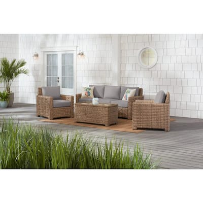 Waterproof Outdoor Lounge Furniture Patio The Home Depot Waterproof Outdoor Lounge Furniture, 2×4 Outdoor Sofa Plans