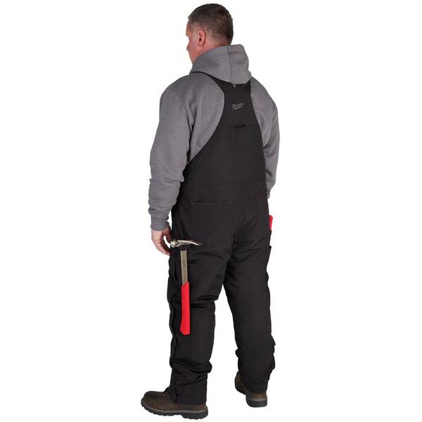 Milwaukee Men's Large Short Black FREEFLEX Insulated Bib Overalls
