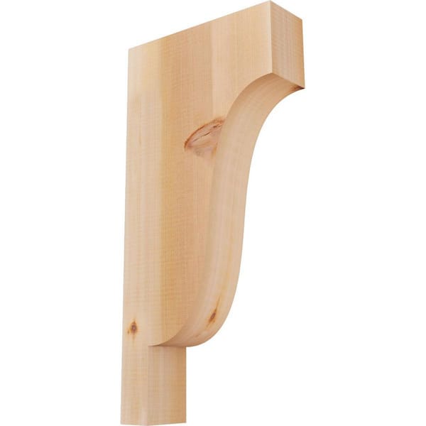 Ekena Millwork 3-1/2 in. x 12 in. x 24 in. Western Red Cedar Newport Smooth Corbel