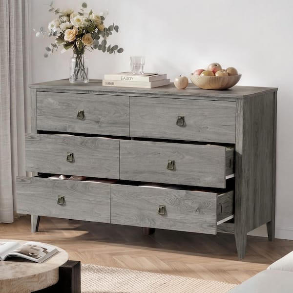 grey shabby chic dresser Handmade Bone Inlay Geometrical Chest of Four Drawers