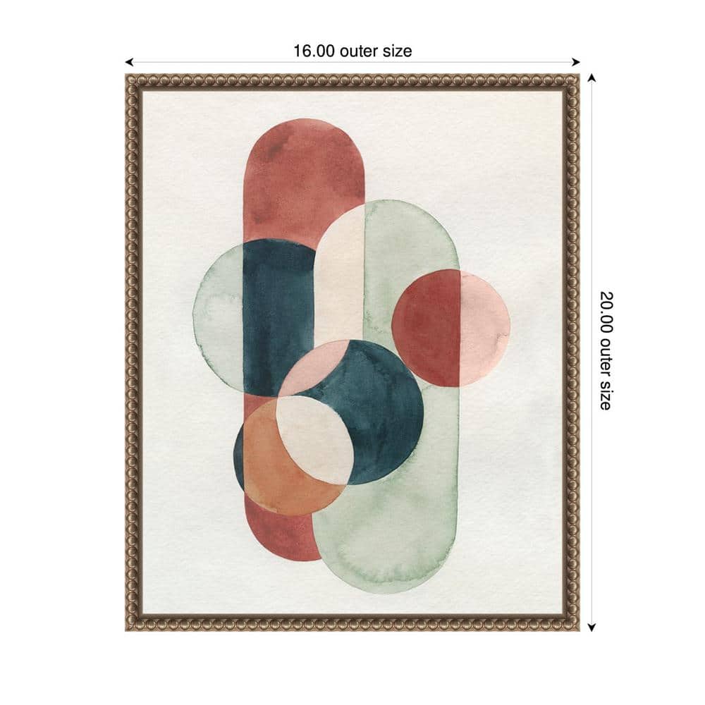 Loops and Bounds I Abstract Canvas Print with Bronze Frame