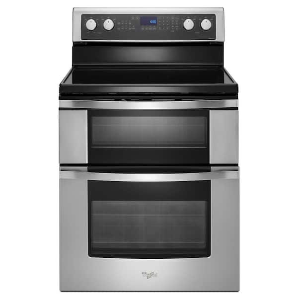Whirlpool 6.7 cu. ft. Double Oven Electric Range with Self-Cleaning Convection Oven in Stainless Steel