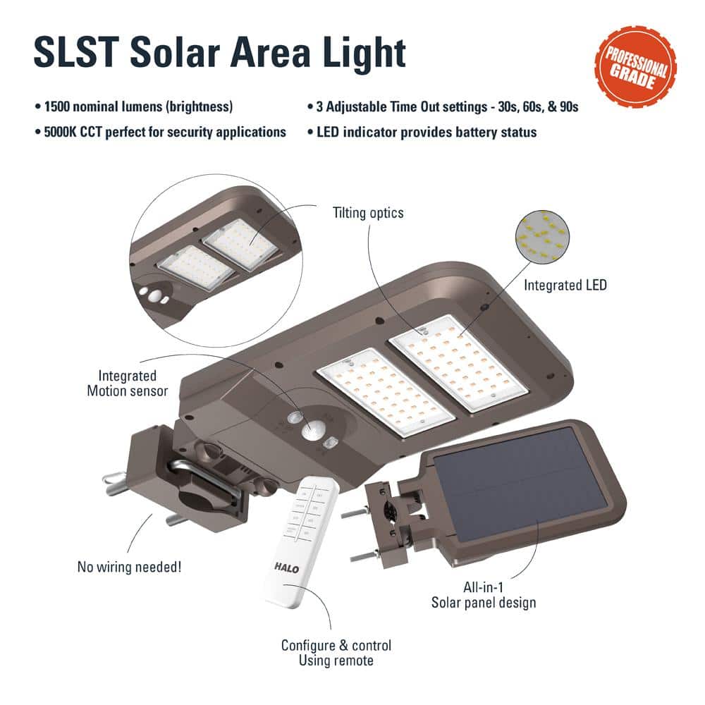 Bronze Solar LED Security Flood Light with Motion Sensor