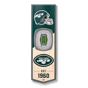 NFL New York Jets 6 in. x 19 in. 3D Stadium Banner-MetLife Stadium