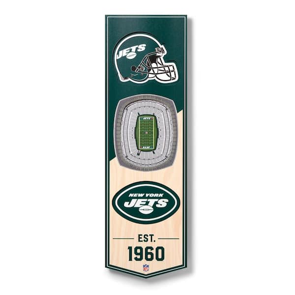 YouTheFan NFL New York Jets 6 in. x 19 in. 3D Stadium Banner-MetLife Stadium  0954125 - The Home Depot