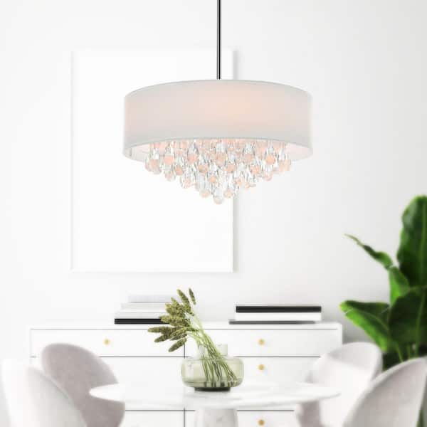 Dash 4 Light Drum Shade Chandelier With Chrome Finish