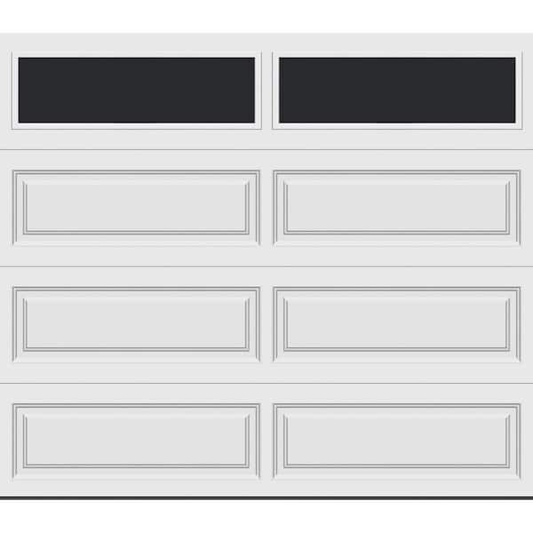 Clopay Classic Steel Long Panel 8 ft. x 7 ft. Non-Insulated White Garage Door with windows
