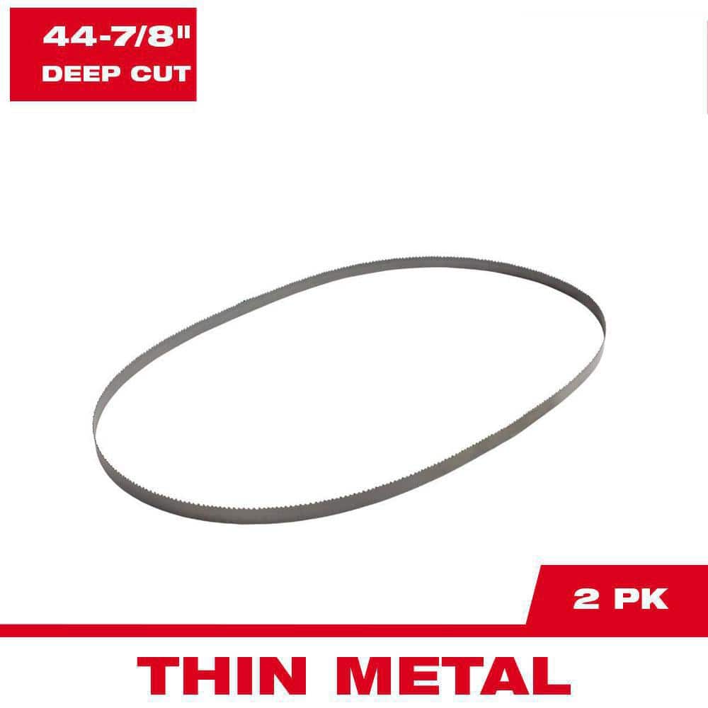 Milwaukee 44-7/8 in. 18 TPI Deep Cut Portable High Speed Steel Band Saw  Blades (2-Pack) For M18 FUEL/Corded 48-39-0524 - The Home Depot