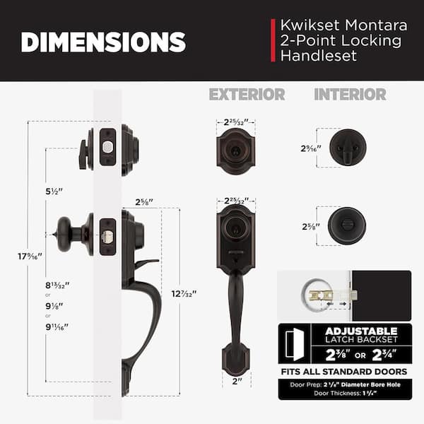 Kwikset Montara Venetian Bronze Single Cylinder Keyed Entry Door