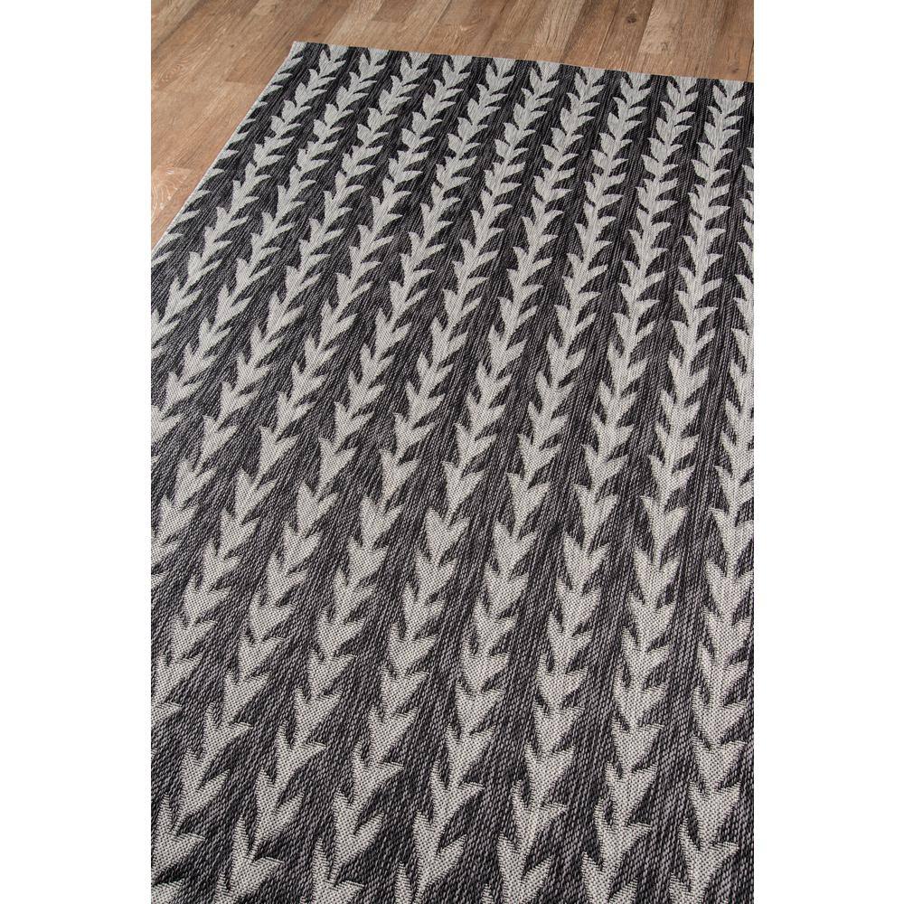 Charcoal Stripe Braided Synthetic Indoor/Outdoor Runner Rug