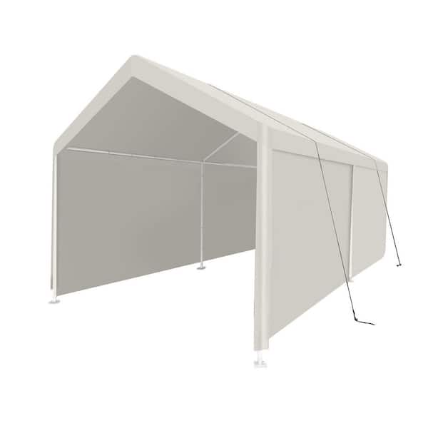 Unbranded 12 ft. x 20 ft. Carport Garage Tent-Outdoor Storage Shelter for Vehicles, Events, Backyard Gatherings