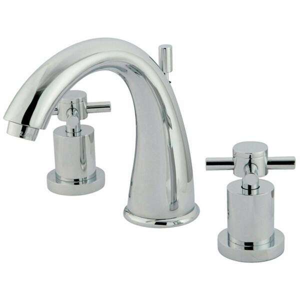 Kingston Brass Modern 8 in. Widespread 2-Handle Mid-Arc Bathroom Faucet in Chrome