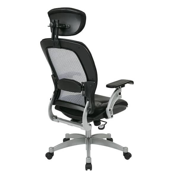 Office Star™ Space Seating 63 Series Air Grid Big And Tall Ergonomic Chair,  Black/Silver