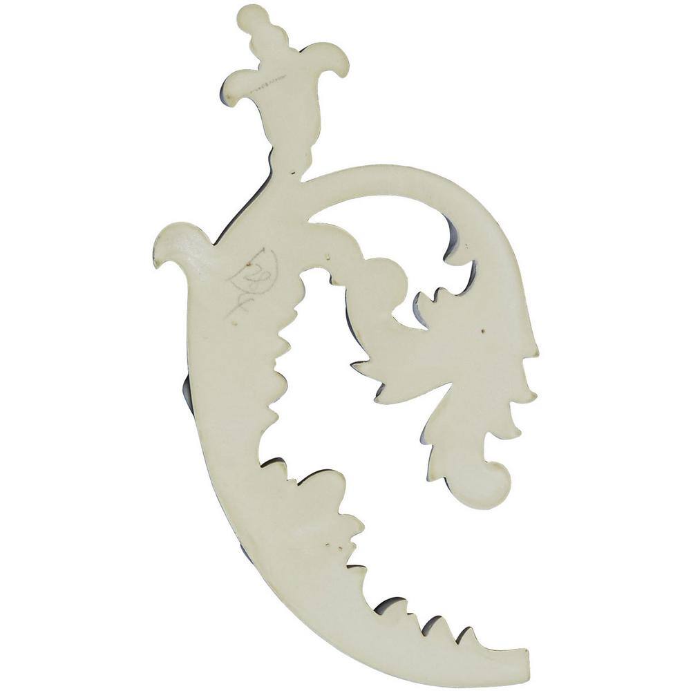 Primed White Polyurethane Architectural Right Onlay, 12"W x 6"H