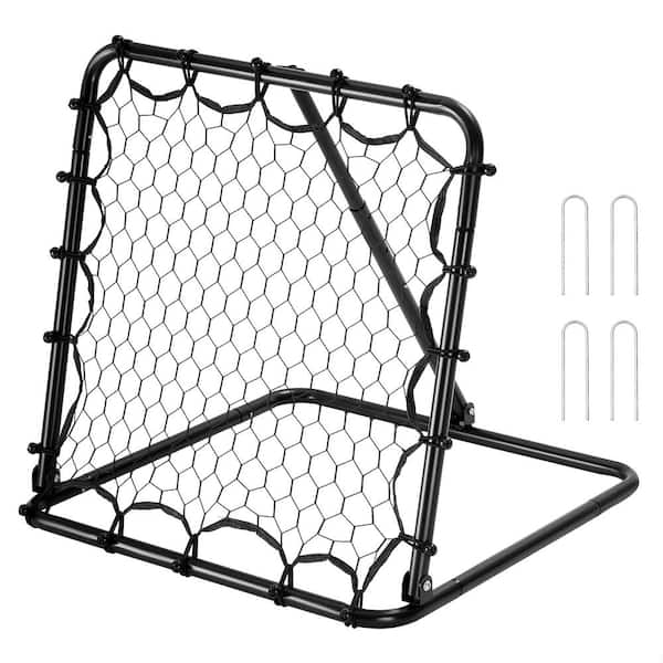 VEVOR Soccer Rebounder Rebound Net, Kick-Back 34 x 34 in., Portable Football Training Gifts, Fully Adjustable Angles Goal Net