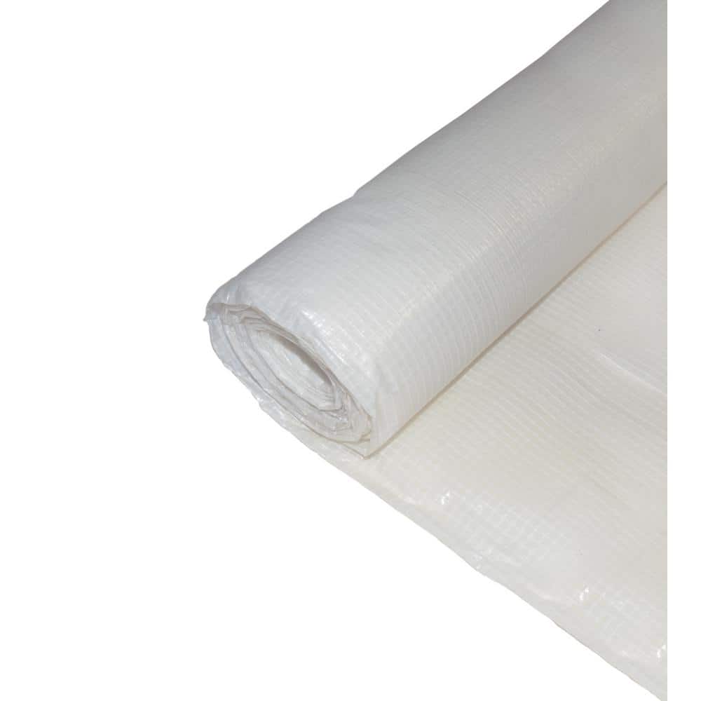 Rip Proof Poly Sheeting, Fire Retardant, 10ft x 100ft, White, Roll, FRW10100