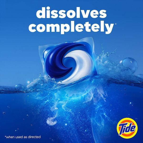 Tide 3 in 1 Spring Meadow Scent Laundry Detergent Pods, 76-Count