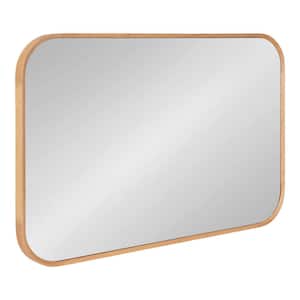 Nordlund 35 in. x 23 in. Classic Rectangle Framed Natural Wall Accent Mirror