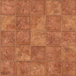 56 sq. ft. Orange Ceramic Tile Wallpaper