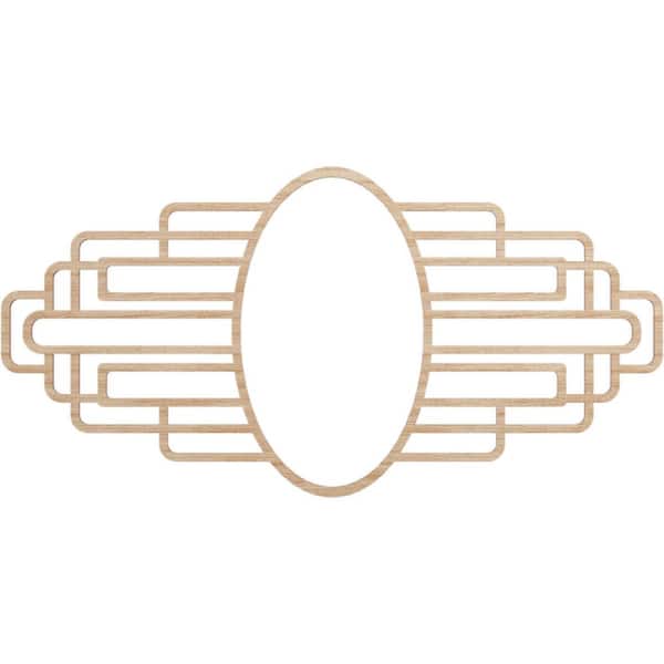 Ekena Millwork 26 in. x 13 in. x 0.375 in. Wood Medallion