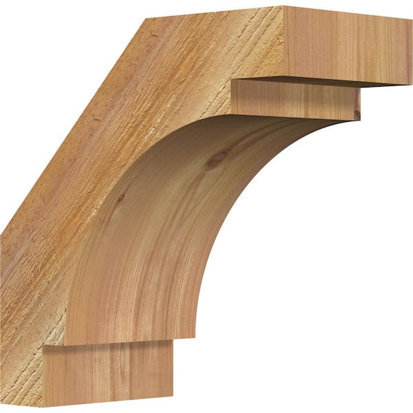Ekena Millwork 6"W x 12"D x 12"H Merced Rough Sawn Knee Brace, Western Red Cedar