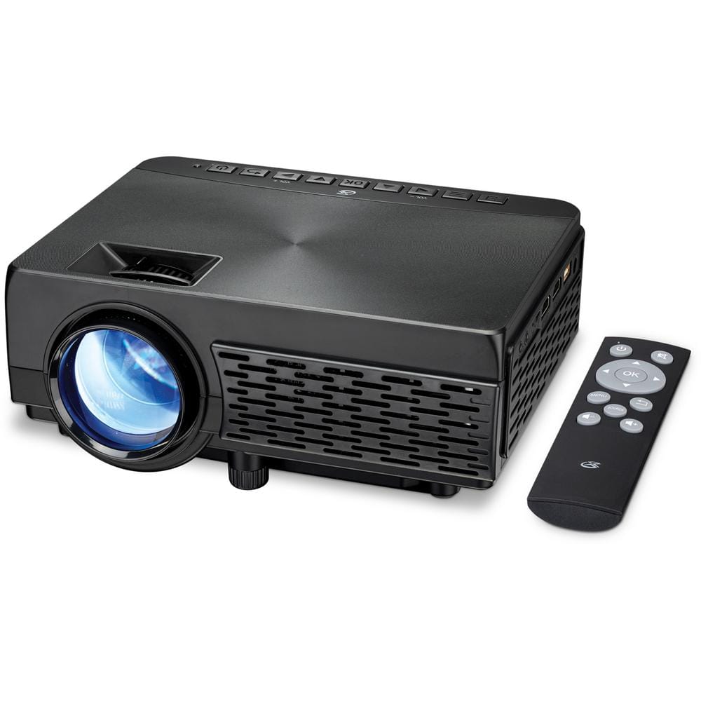 Black Mini Bluetooth DLP Projector with HDMI and USB