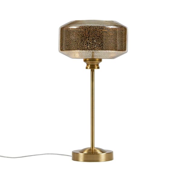 INK+IVY Lumivive 17 in. Gold Mercury Glass Table Lamp