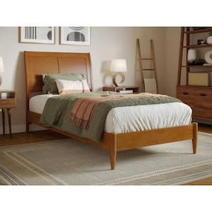 Valencia Light Toffee Natural Bronze Solid Wood Frame Twin XL Low Profile Platform Bed