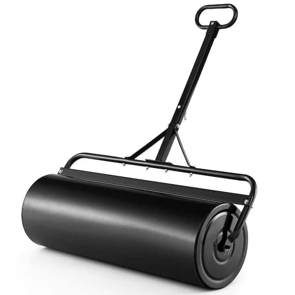 Liviza 39 in. Push/Tow Lawn Roller in Black