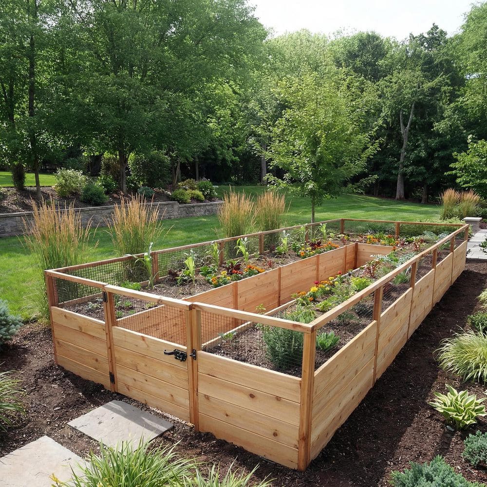 Outdoor Living Today 8 ft. x 16 ft. Cedar Garden in a Box RB816