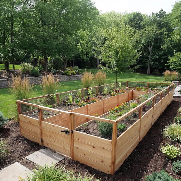 Outdoor Living Today 8 ft. x 16 ft. Cedar Garden in a Box RB816