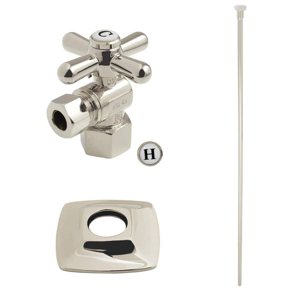 Gehry Cross Toilet Trim Kit with Supply Line and Flange in Polished Nickel price history on PriceWatchPro