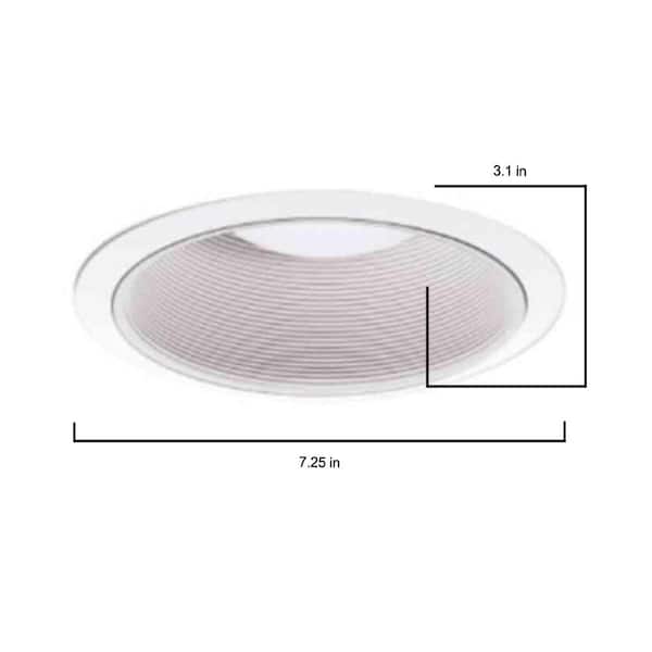 24 Pack 6" Inch All Metal White Baffle Recessed Can Trim Replaces HALO 310W 