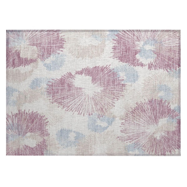 Chantille Machine Washable Indoor/Outdoor Abstract ACN2132 Blush 1 ft. 8 in. x 2 ft. 6 in. Accent Rug