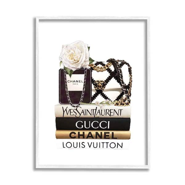 Stupell Industries Elegant Glam Fashion Floral Bag on Bookstack by Ros  Ruseva Framed Abstract Wall Art Print 24 in. x 30 in. af-243_wfr_24x30 -  The Home Depot
