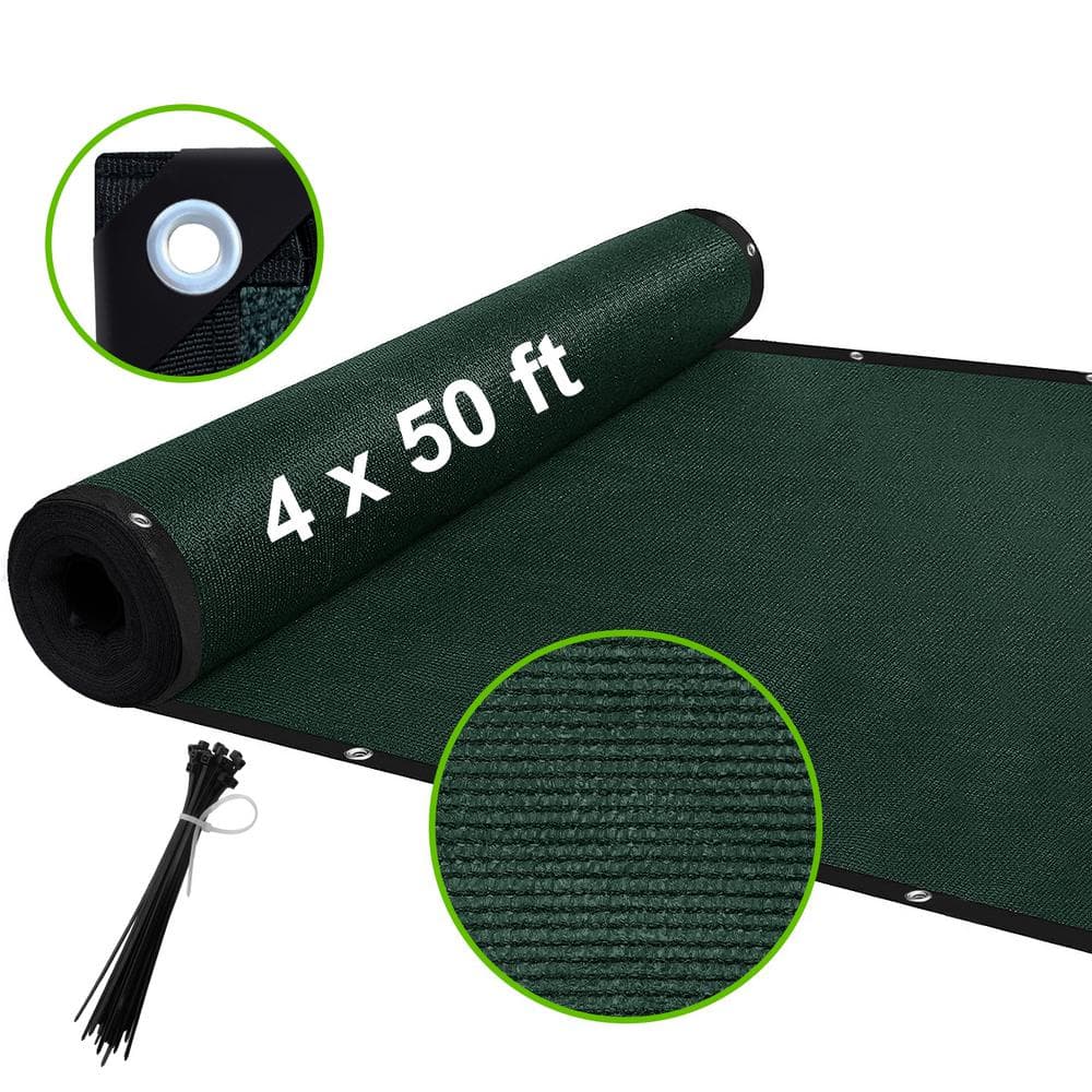 Privacy Fence Screen Heavy Duty 90% Blockage Shade Cover Fencing Net for Wall Garden Gazebo Backyard,4*50 ft, Dark Green price history on PriceWatchPro