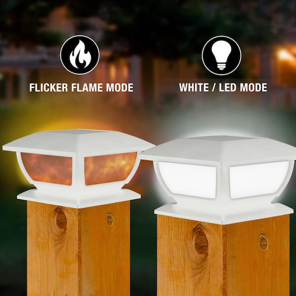Bell + Howell 2-Lights White Plastic Solar Powered Outdoor Weather
