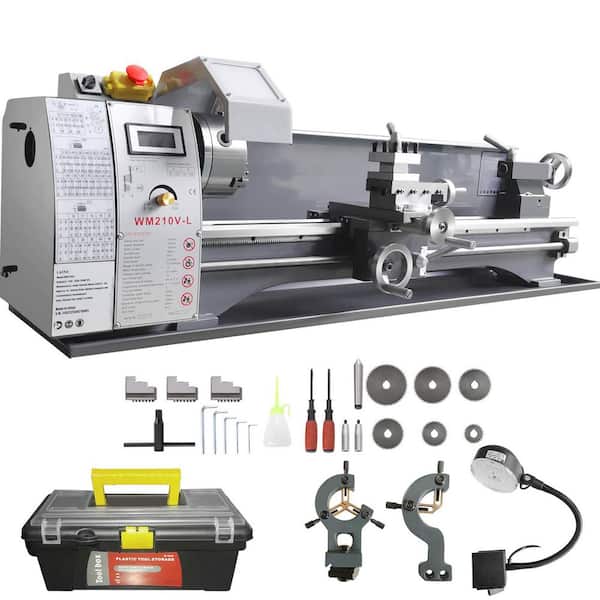 Benchtop Metal Lathe Machine,211mm x 750mm 0-2500 RPM Variable Speed, 750W Brushless Motor 7 in. Swing Distance