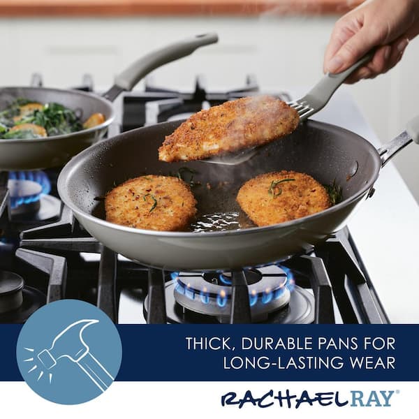 Rachael Ray 2pc Nonstick Crisp and Slide Sheet Pan Set - Gray
