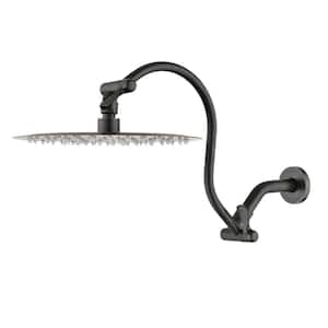 1-Spray Patterns 1.5GPM 10 in. Wall Mount Rain Shower Fixed Shower Head in Oil Rubbed Bronze (Not Valve)