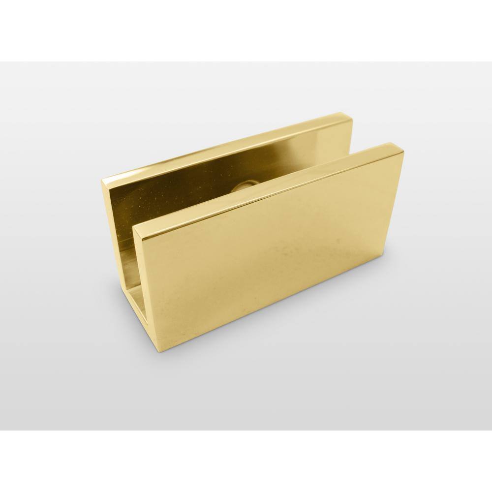 Polished Brass 78" Frameless Glass Shower Door with Towel Bar