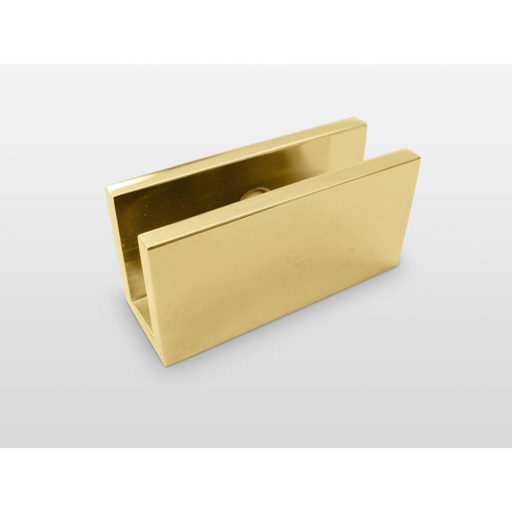 Stellar 70'' Clear Tempered Glass Frameless Bathtub Door with Polished Brass Hardware